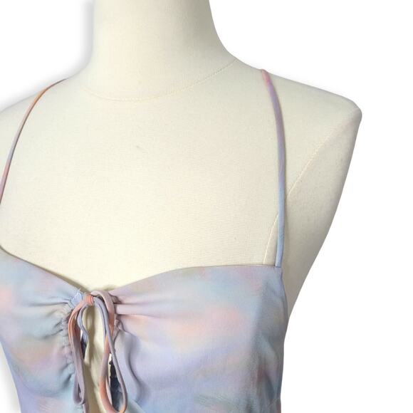 Skyler & Madison "Molly" Pastel Cloud Open Back Mini Dress Size Large - Picture 13 of 15